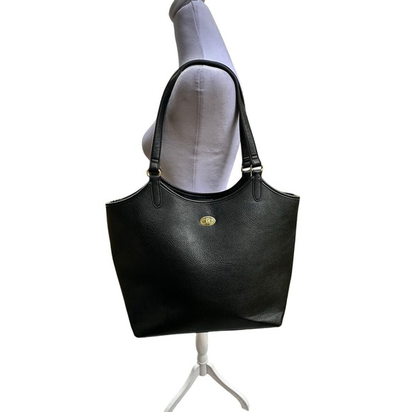 Handbags - Y2K 90s Vintage Liz Claiborne Black Leather Shoulder Bag Womens Purse